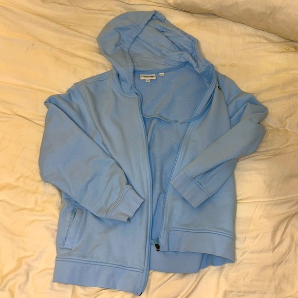 Lacoste Sport Light Blue Men’s zip up hoodie - Picture 1 of 4